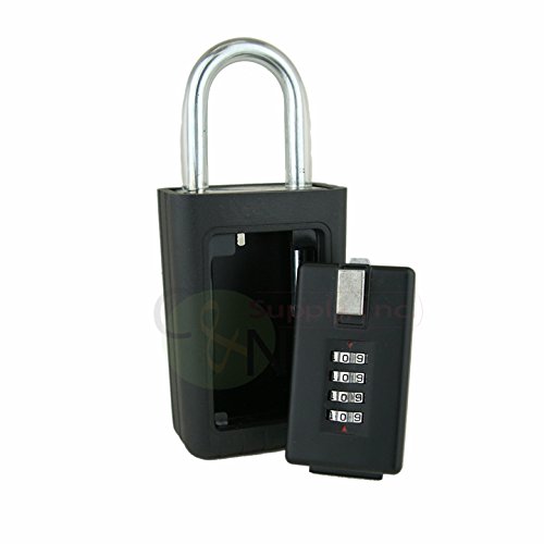 Secure 4-Digit Combination Lock Box - Portable Key Storage Safe with Custom Code | Perfect for Home, Office, Travel & Valuables Protection