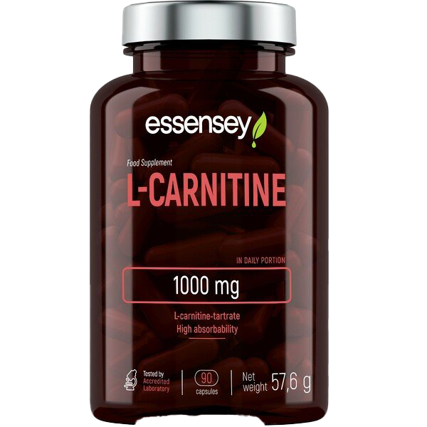 Essensey L-Carnitine 1000mg - 90 Capsules | Premium Energy & Metabolism Booster for Weight Loss & Workout Performance | Vegan & Non-GMO Supplement