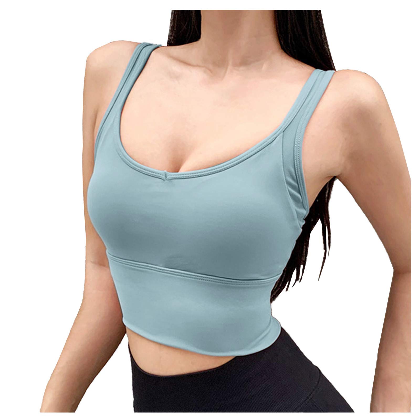 Women's Workout Tank Top - Breathable Mesh Yoga Bra with Strap Design for Fitness & Gym - Black Sports Vest for Running, Yoga & Activewear