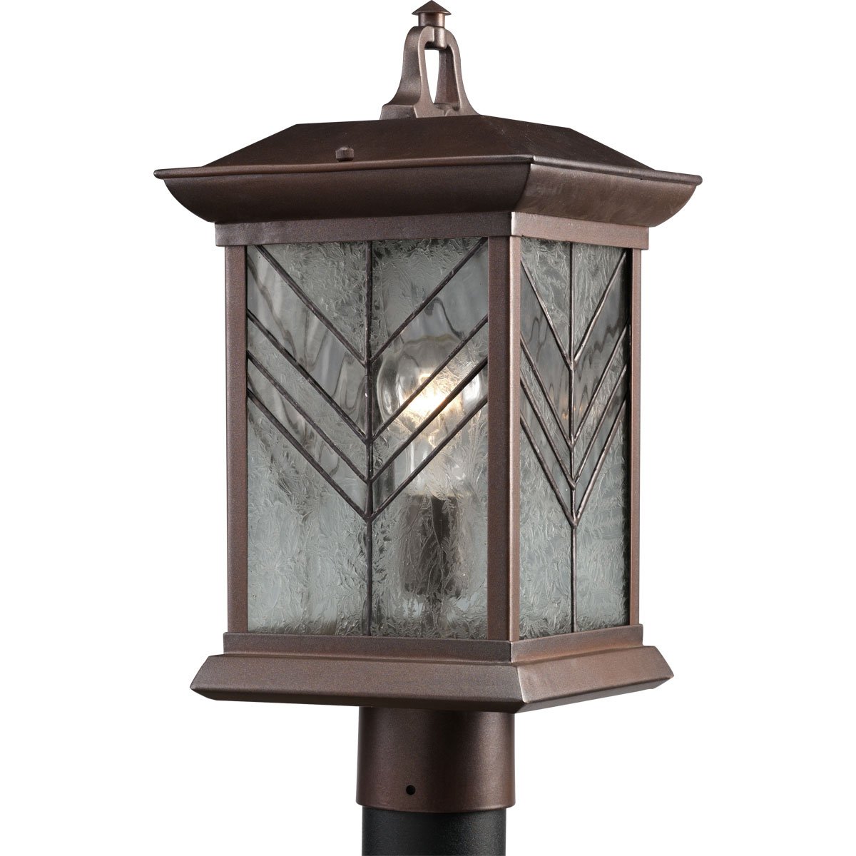 Progress Lighting P5473-88 1-Light Outdoor Post Lantern - Cast Aluminum Heirloom Design for Porch, Garden & Pathway Lighting | Weather-Resistant Vintage Style Exterior Light Fixture