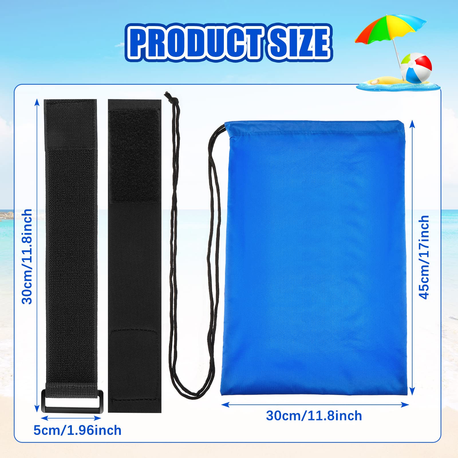 Heavy Duty Blue Sand Bags for Canopy & Beach Umbrella - 2 Pack Portable Weights for Outdoor Tents, Instant Canopies, and Holiday Supplies - Perfect for Beach, Camping, and Outdoor Events