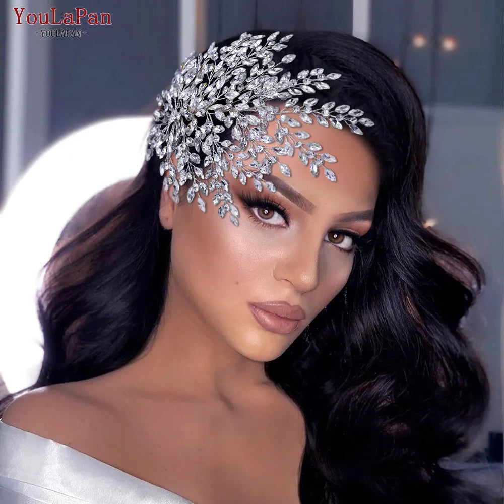 Sparkling Rhinestone Bridal Headpiece - Wedding Hair Accessory for Bride, Bridesmaids & Flower Girls | Perfect for Ceremony, Reception & Photo Shoots