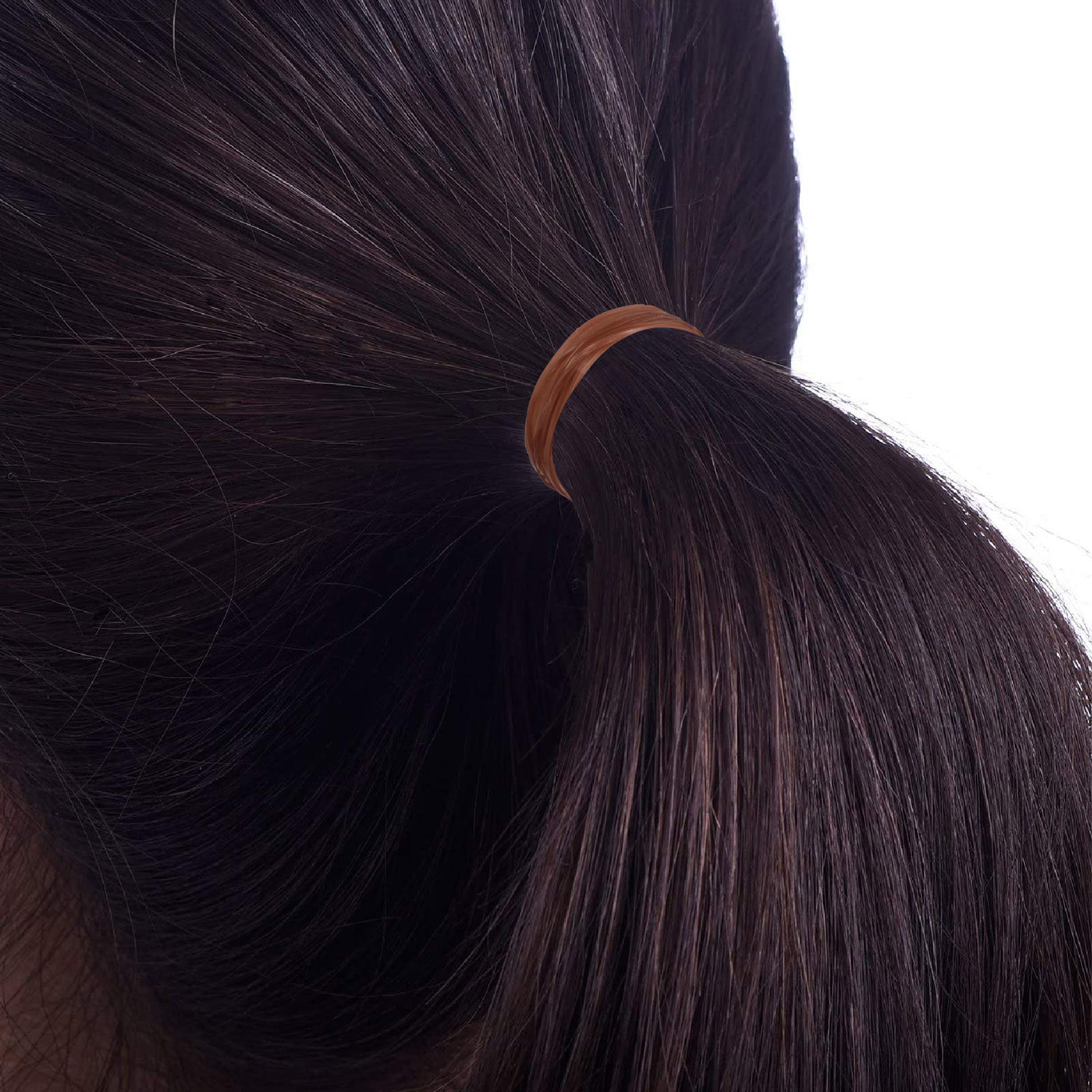 2000 Pack Mini Rubber Bands for Hair - Soft Elastic Hair Ties for Braiding, Wedding Hairstyles & DIY Crafts (Brown) - Perfect for Salon, Home Use & Hair Accessories Organization