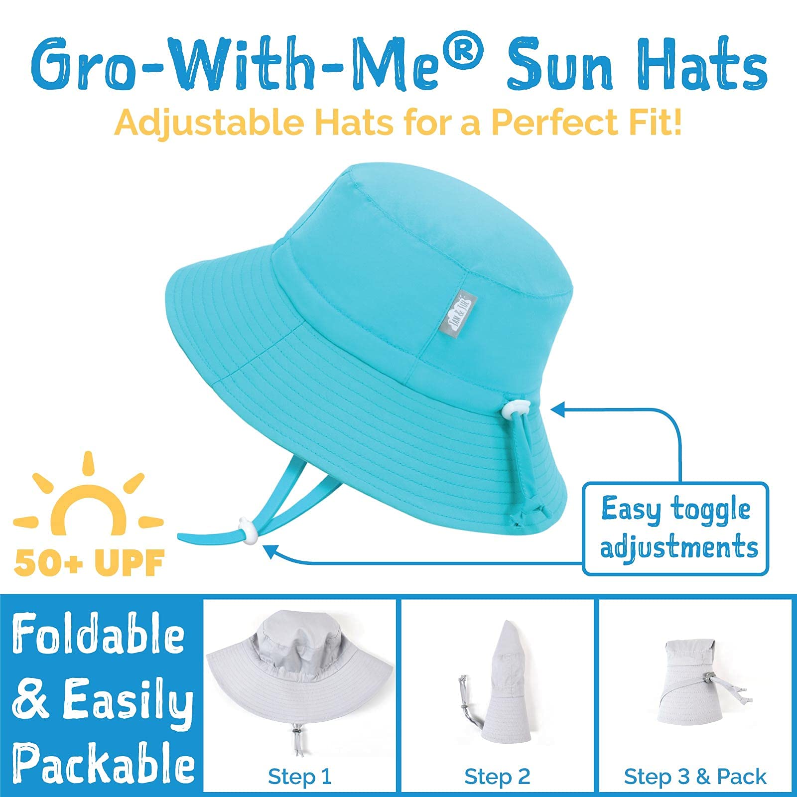 JAN & JUL Kids Sun Hat & Sunglasses Set (2-5T) - Beach & Outdoor Play