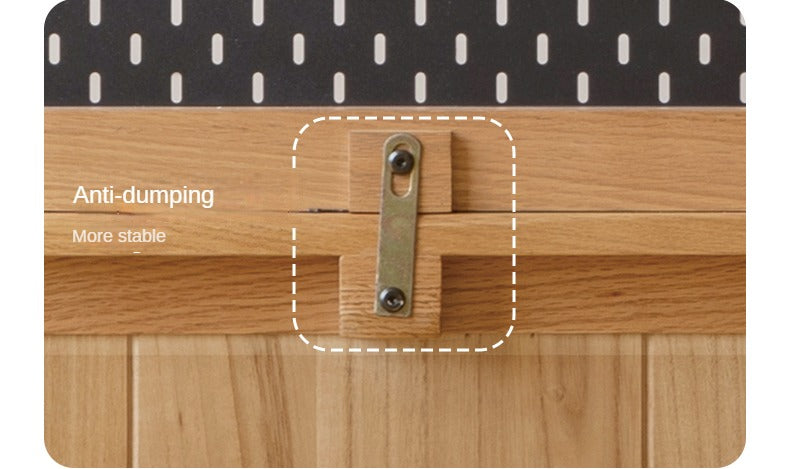 Solid Oak Wood Sideboard Shelf - Rustic Kitchen Storage Shelf for Dining Room, Living Room & Home Decor | Perfect for Organizing Dishes, Cookbooks & Displaying Decor