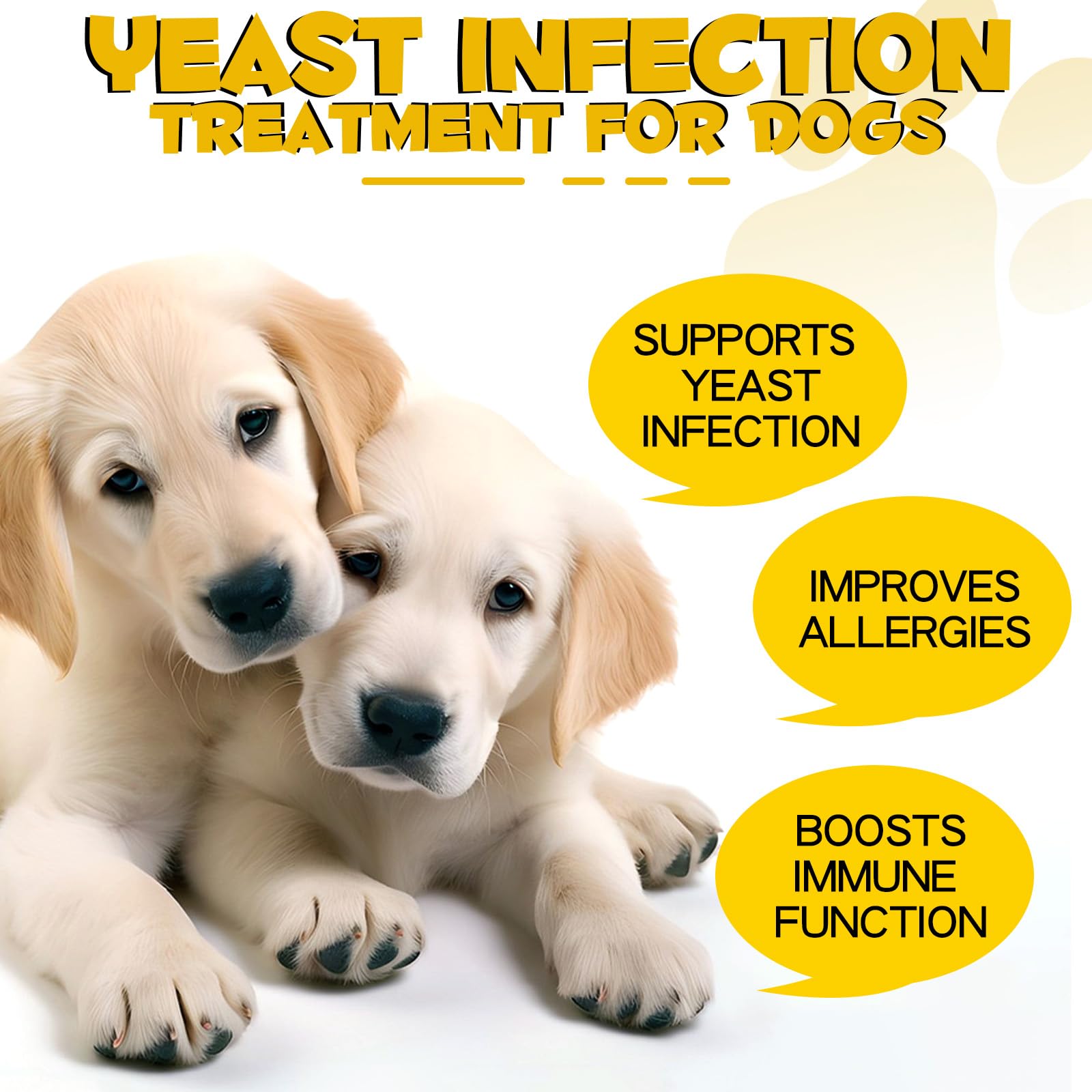 Natural Yeast Infection Treatment for Dogs - 60ml Itchy Skin & Ear Relief | Anti-Fungal & Allergy Solution for Canine Yeast Infections | Perfect for Daily Grooming & Post-Bath Care