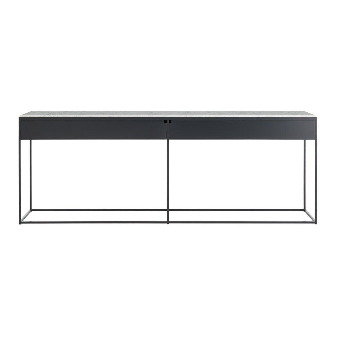 2-Drawer Console Table - Modern Entryway Storage & Organization for Living Room, Hallway, or Bedroom