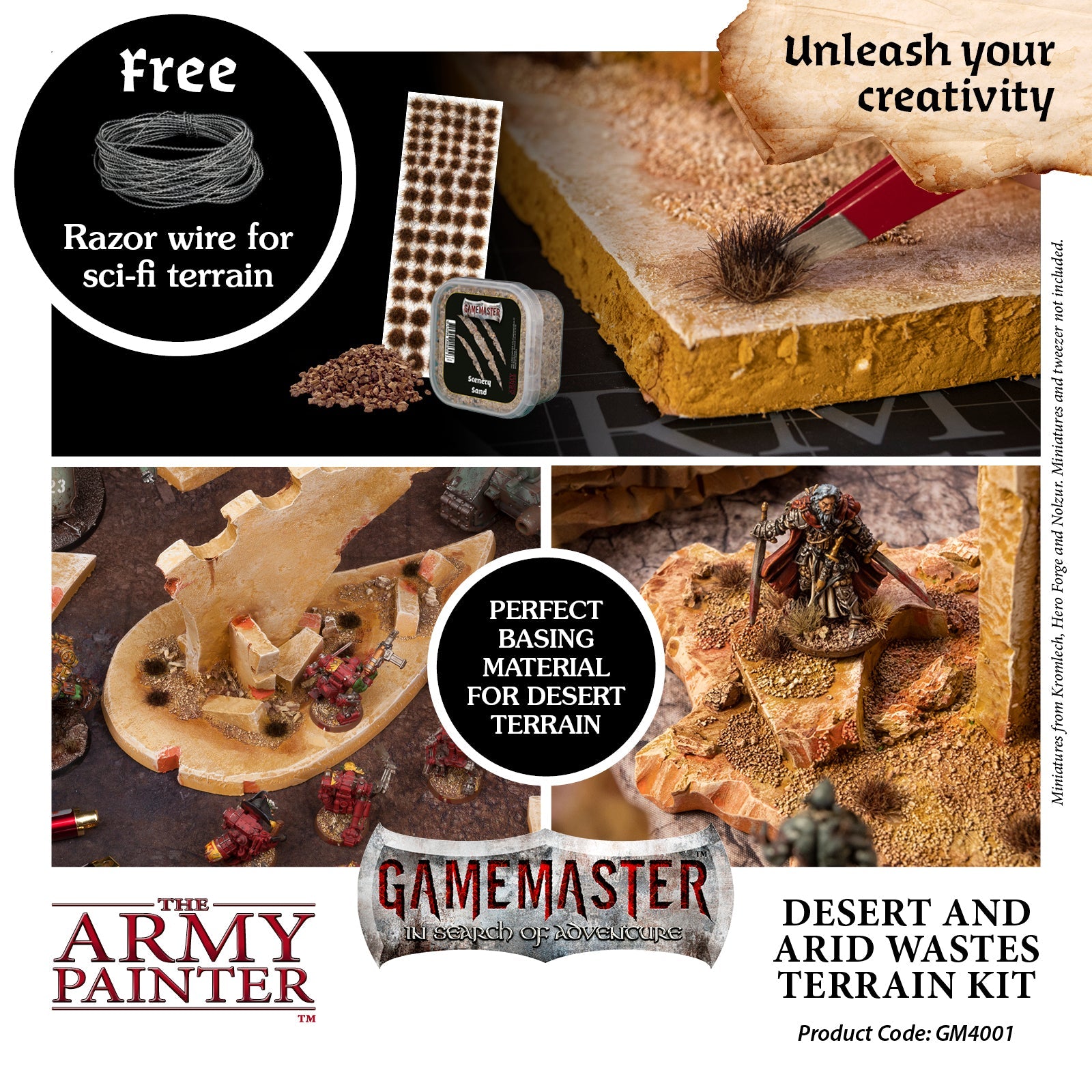 GameMaster Terrain Kit: Desert & Arid Wastes - Miniature Scenery for Tabletop RPGs & Wargaming - Perfect for D&D, Warhammer & Fantasy Battles