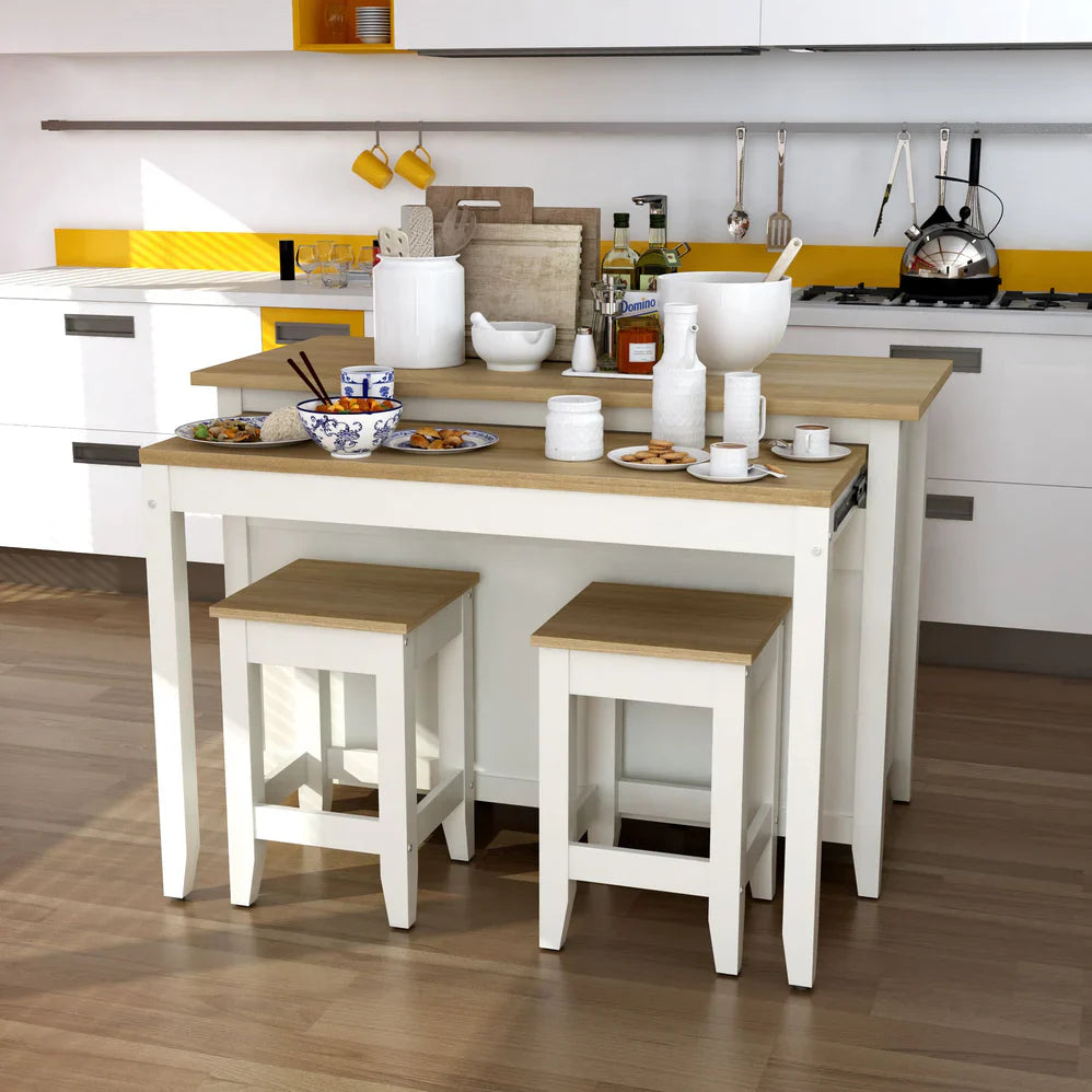 Anderson Teak Delphi 53-Inch Kitchen Island Cabinet with Storage - KC 053 - Perfect for Small Kitchens, Breakfast Bars & Open Concept Living Spaces