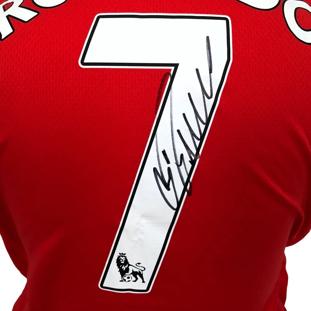 Authentic Cristiano Ronaldo Autographed Manchester United Jersey with BAS COA - Signed Soccer Memorabilia for Collectors & Fans - Perfect for Display, Gifts & Sports Memorabilia Collections