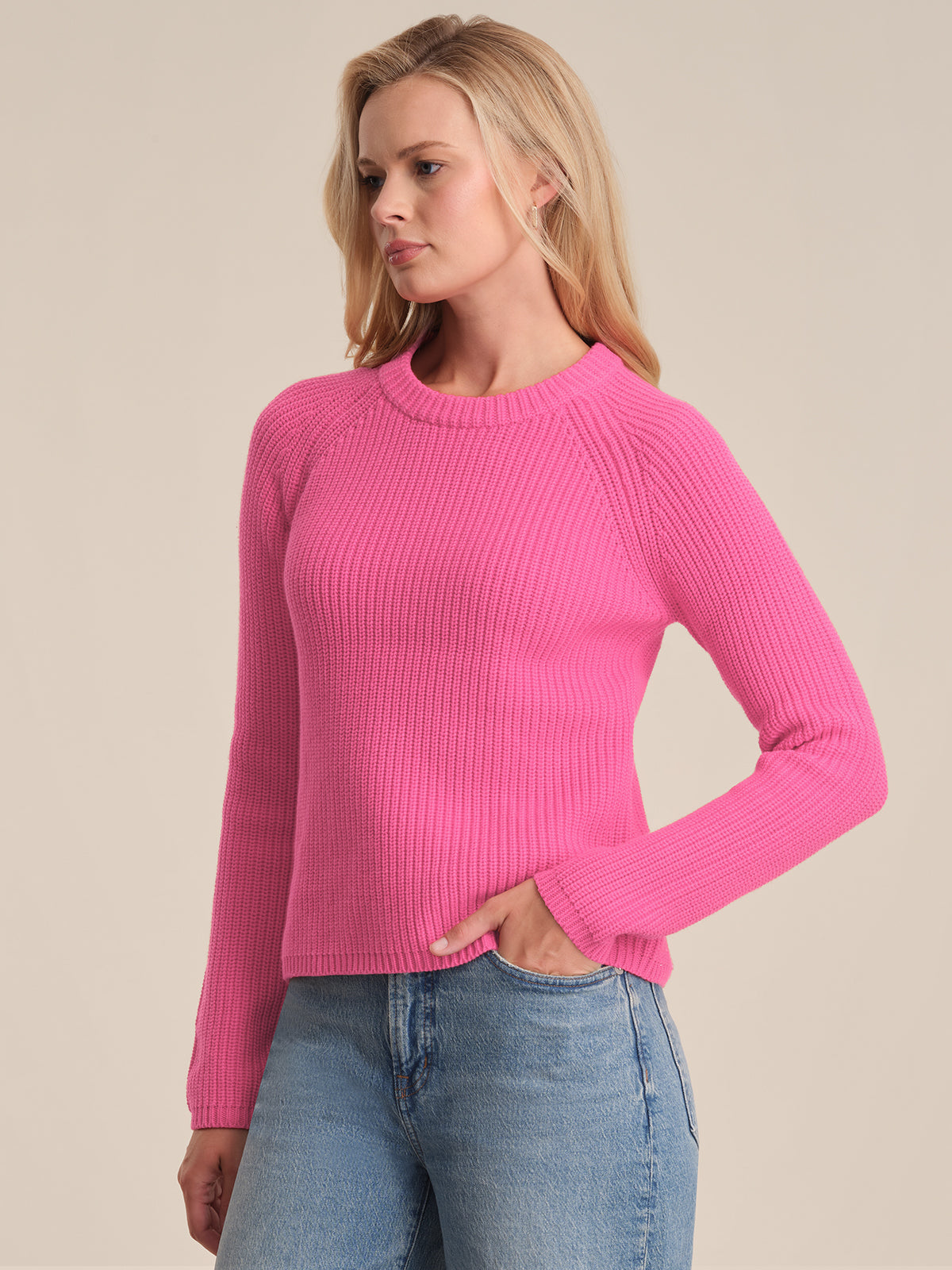 Jane Crewneck Shaker Stitch Cotton Sweater for Women | Soft Casual Knit Pullover | Perfect for Fall Layering & Cozy Winter Outfits