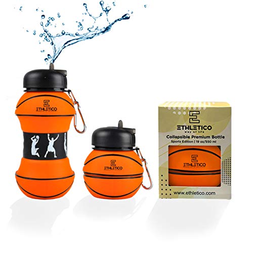 Collapsible Water Bottle 19oz - Leakproof Sports Bottle for Hiking, Gym & Travel