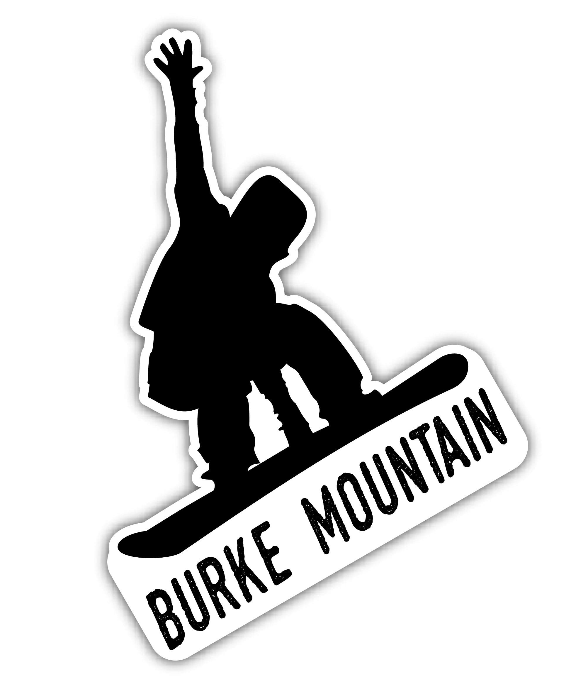 Burke Mountain Vermont Ski Adventures Souvenir 4 Inch Vinyl Decal Sticker Set - 4-Pack Waterproof Stickers for Snowboards, Laptops & Travel Mugs - Perfect for Ski Enthusiasts & Winter Sports Fans
