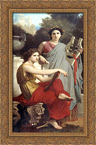 16x24 Gold Ornate Wood Framed Canvas Art - William Adolphe Bouguereau Painting Reproduction, Classic Artwork for Living Room, Bedroom & Office Decor