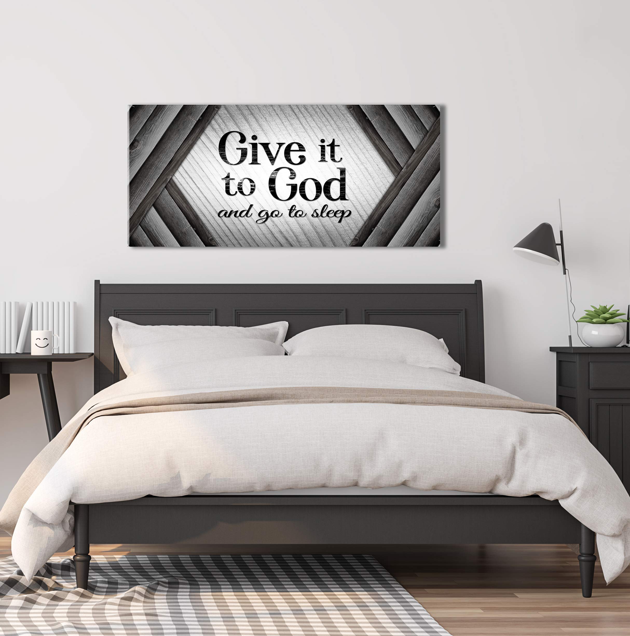 Christian Wall Art - Give It to God Sign for Bedroom & Farmhouse Decor