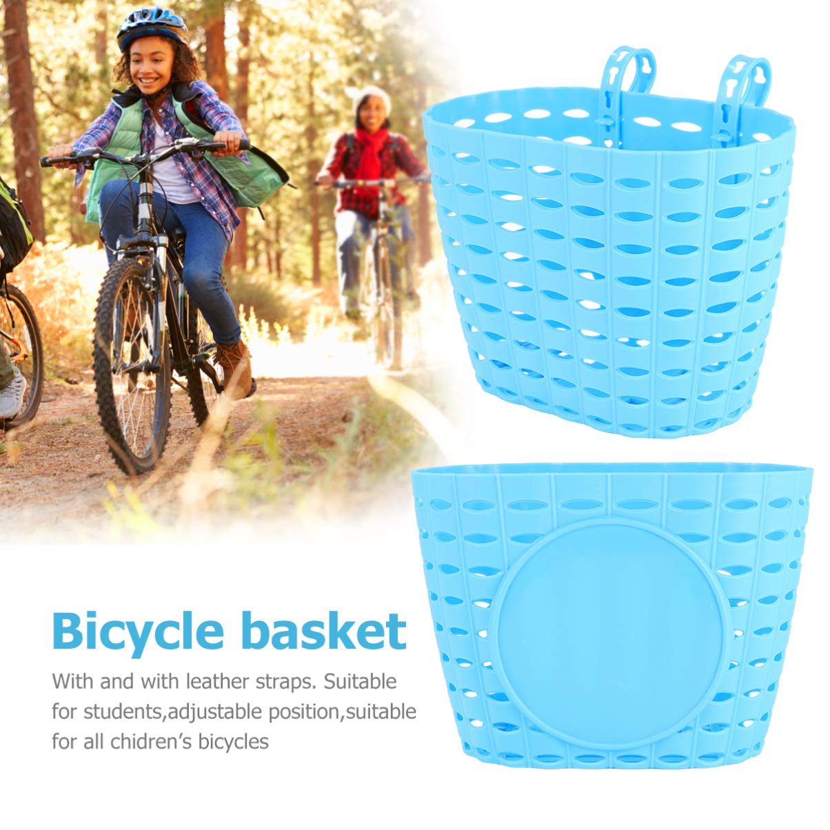 Garneck Kids Bike Basket - Front Handlebar Basket for Children's Bicycles, Small & Lightweight, DIY Gift Set (Orange) - Perfect for School Commutes, Picnics & Outdoor Adventures