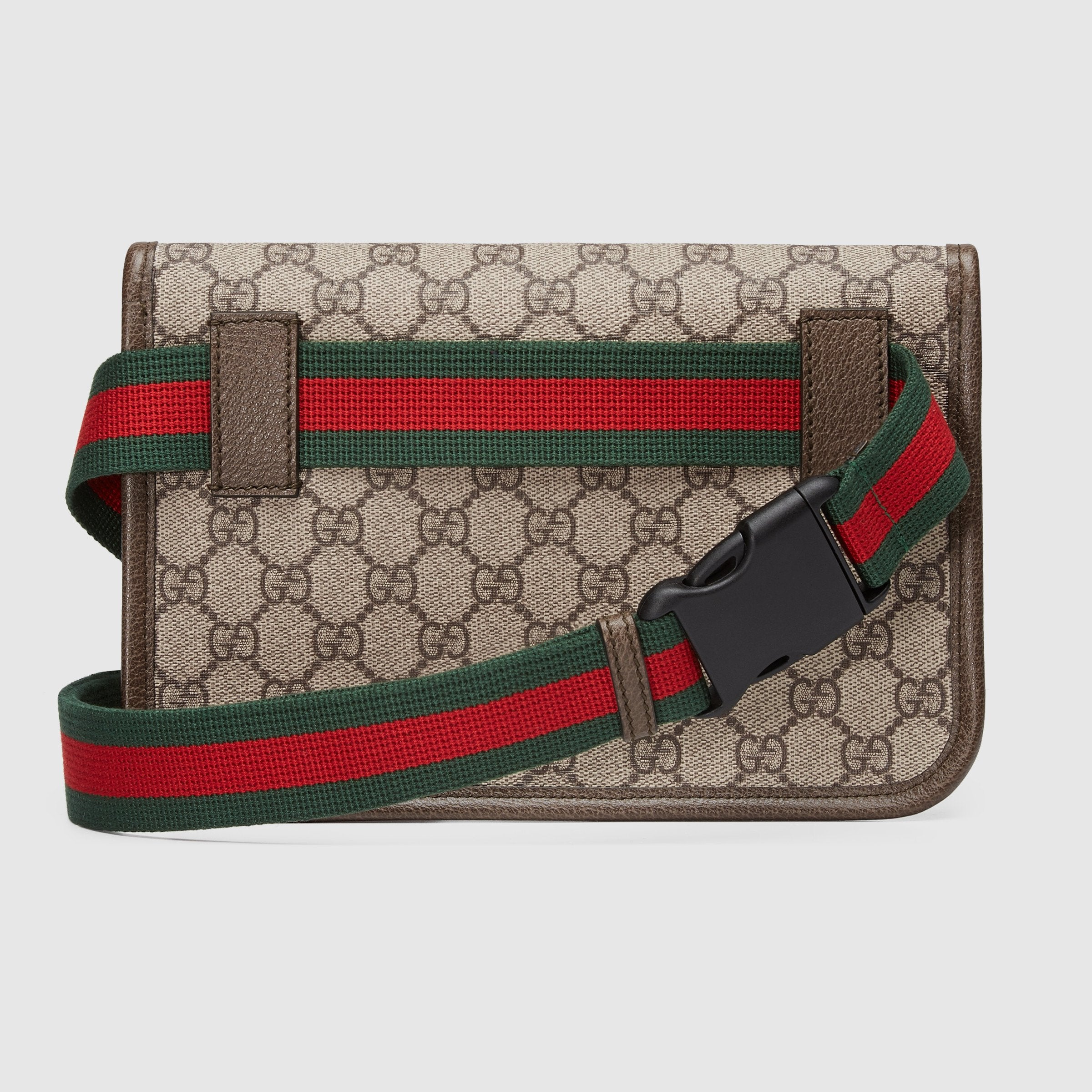 Gucci GG Supreme Belt Bag with Brown Trims - Stylish Crossbody Bag for Women, Perfect for Travel, Shopping & Everyday Use