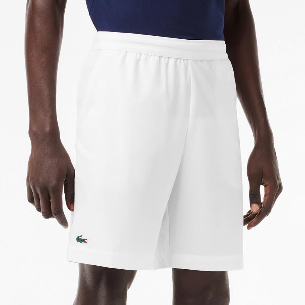 Lacoste Men's Ultra Dry Quick-Dry Shorts - White | Lightweight & Breathable for Running, Golf & Casual Wear