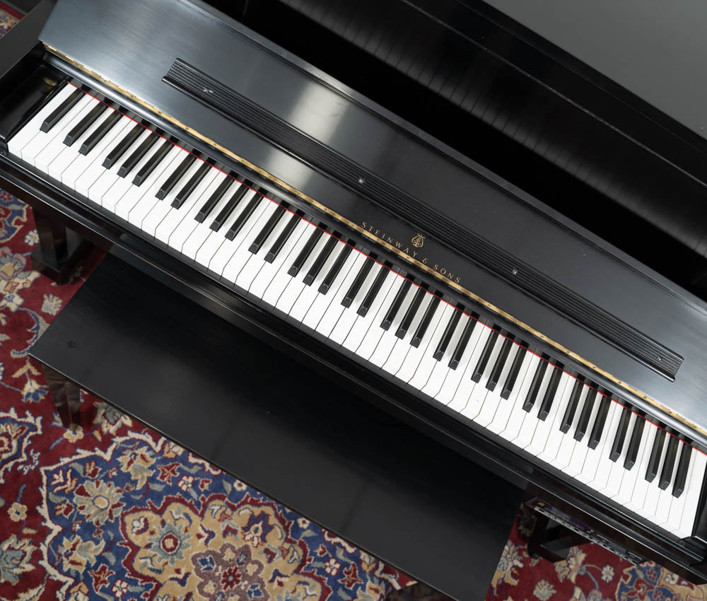 1999 Steinway & Sons 1098 Studio Piano with PianoDisc Player System - Satin Ebony Finish | Perfect for Home, Studio & Professional Use