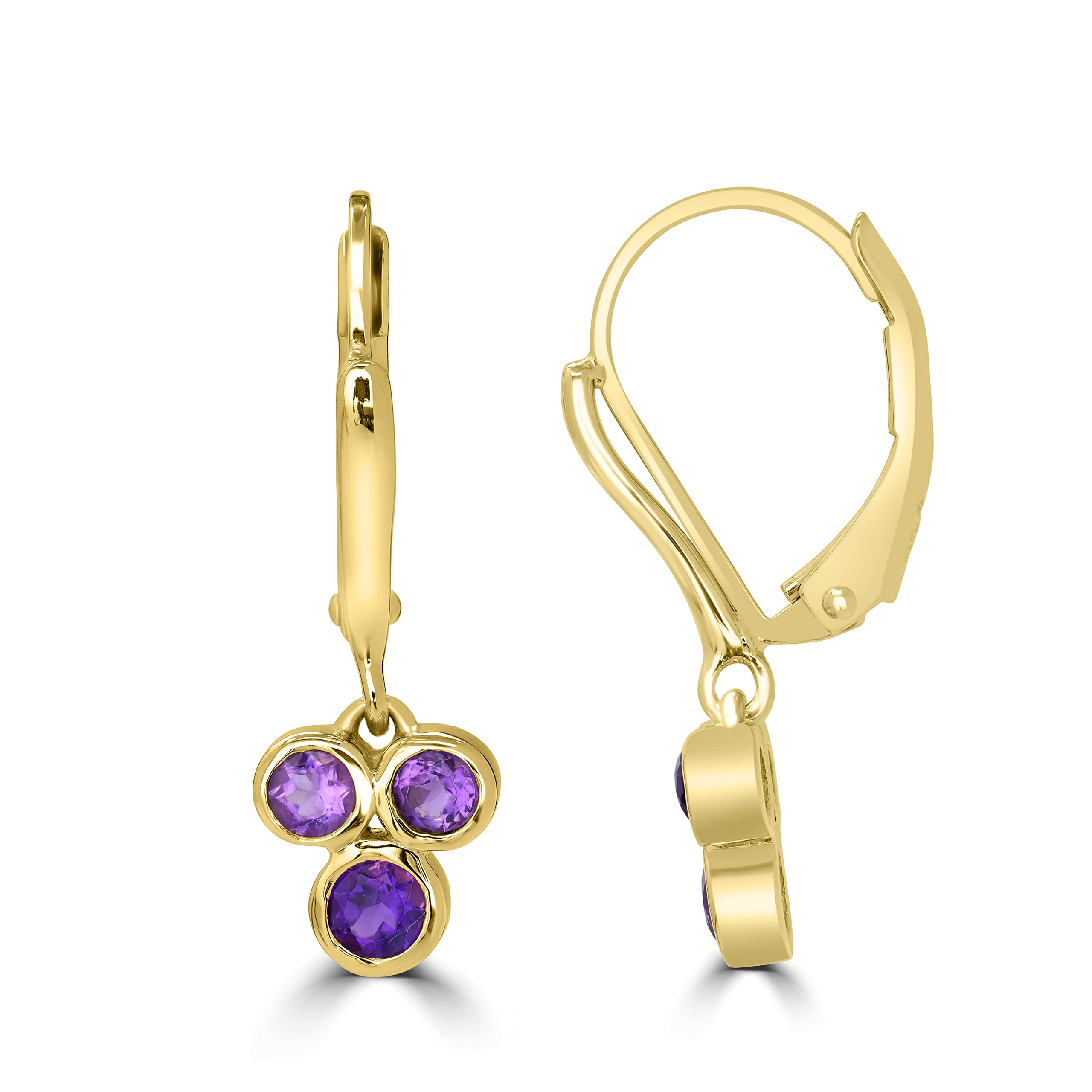Sterling Silver Gemstone Dangle Earrings - Birthstone Gift for Her | Wedding & Anniversary