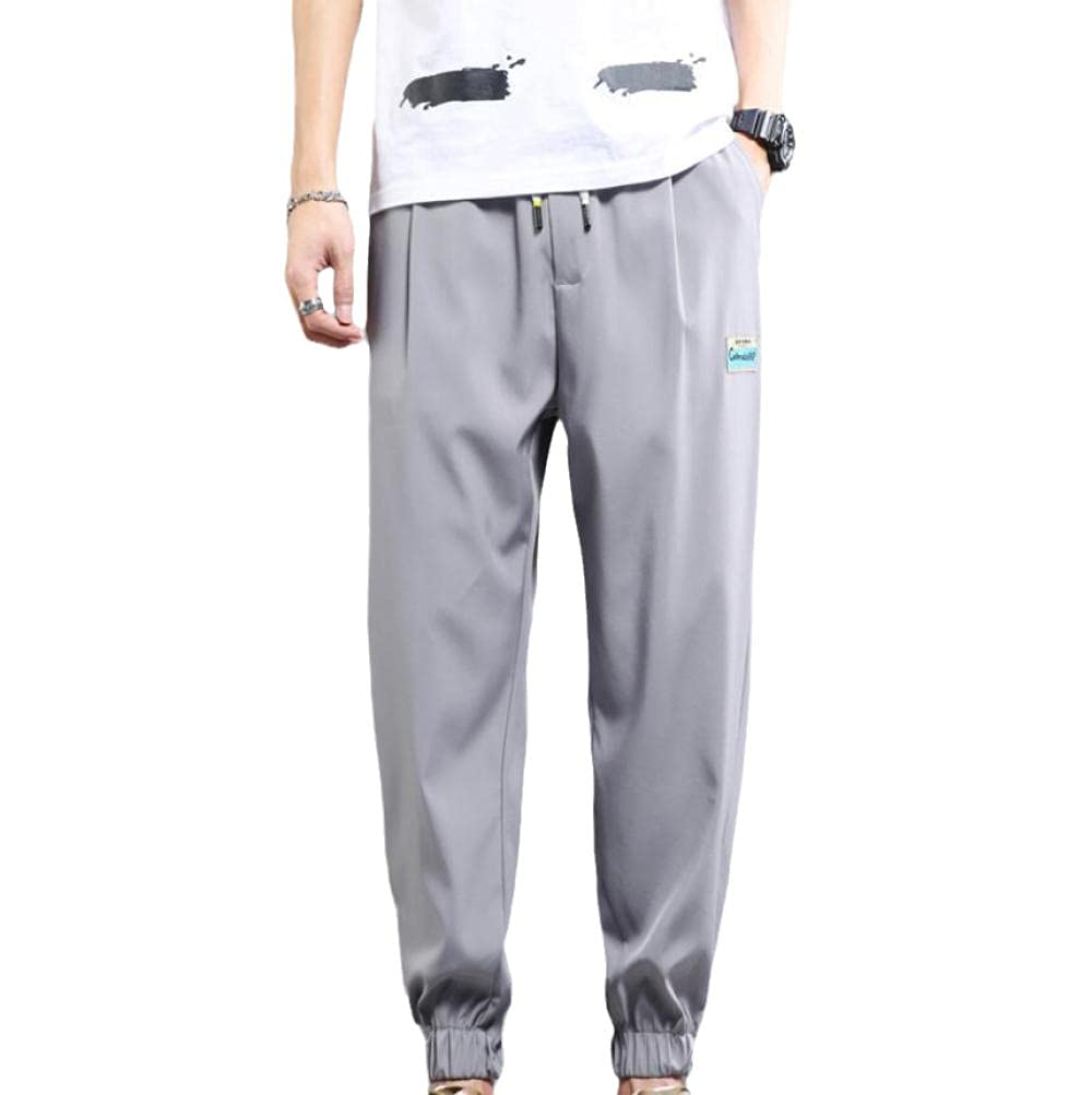 Eaeuuopy Men's Casual Sport Pants - Comfortable Stretch Joggers with Pockets for Gym, Work & Everyday Wear | Trendy Loose Fit Trousers in Large Sizes