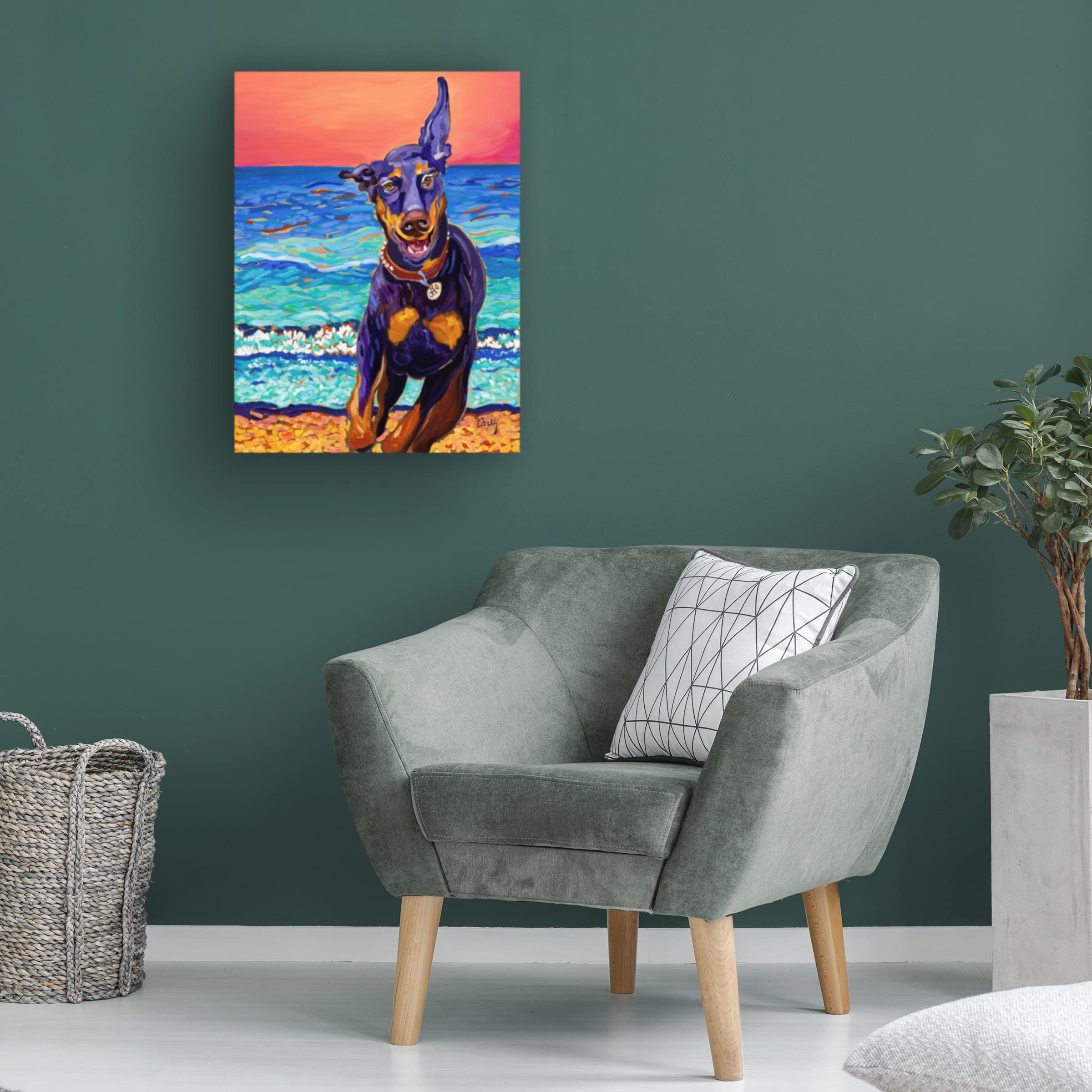 Trademark Fine Art 'Otto' Canvas Wall Art Print by Cathy Carey - Modern Abstract Painting for Living Room, Bedroom & Office Decor