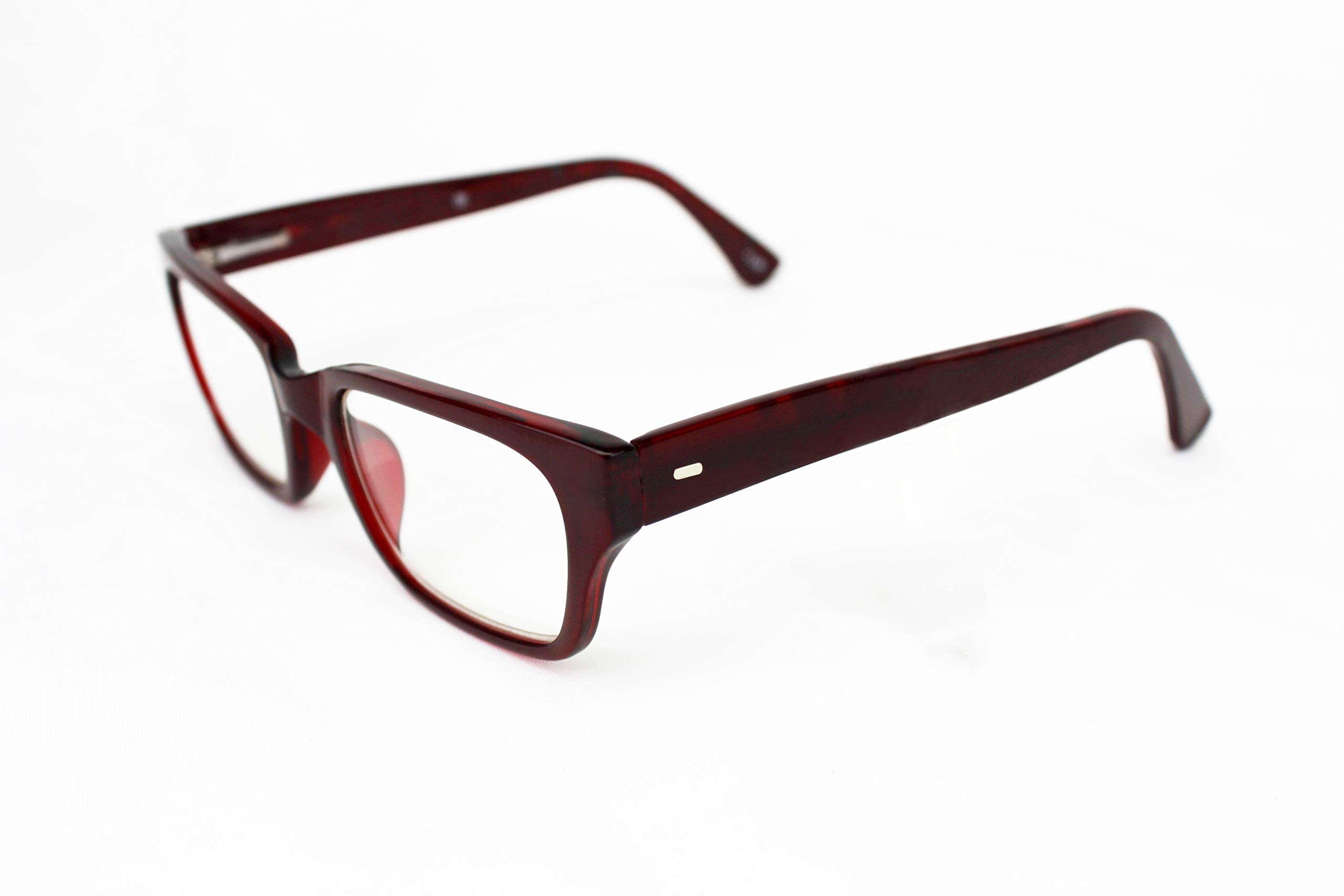 Corinne McCormack Designer Reading Glasses +1.00 Strength - Burgundy Frame for Women - Lightweight & Stylish Eyewear for Reading, Working, and Computer Use