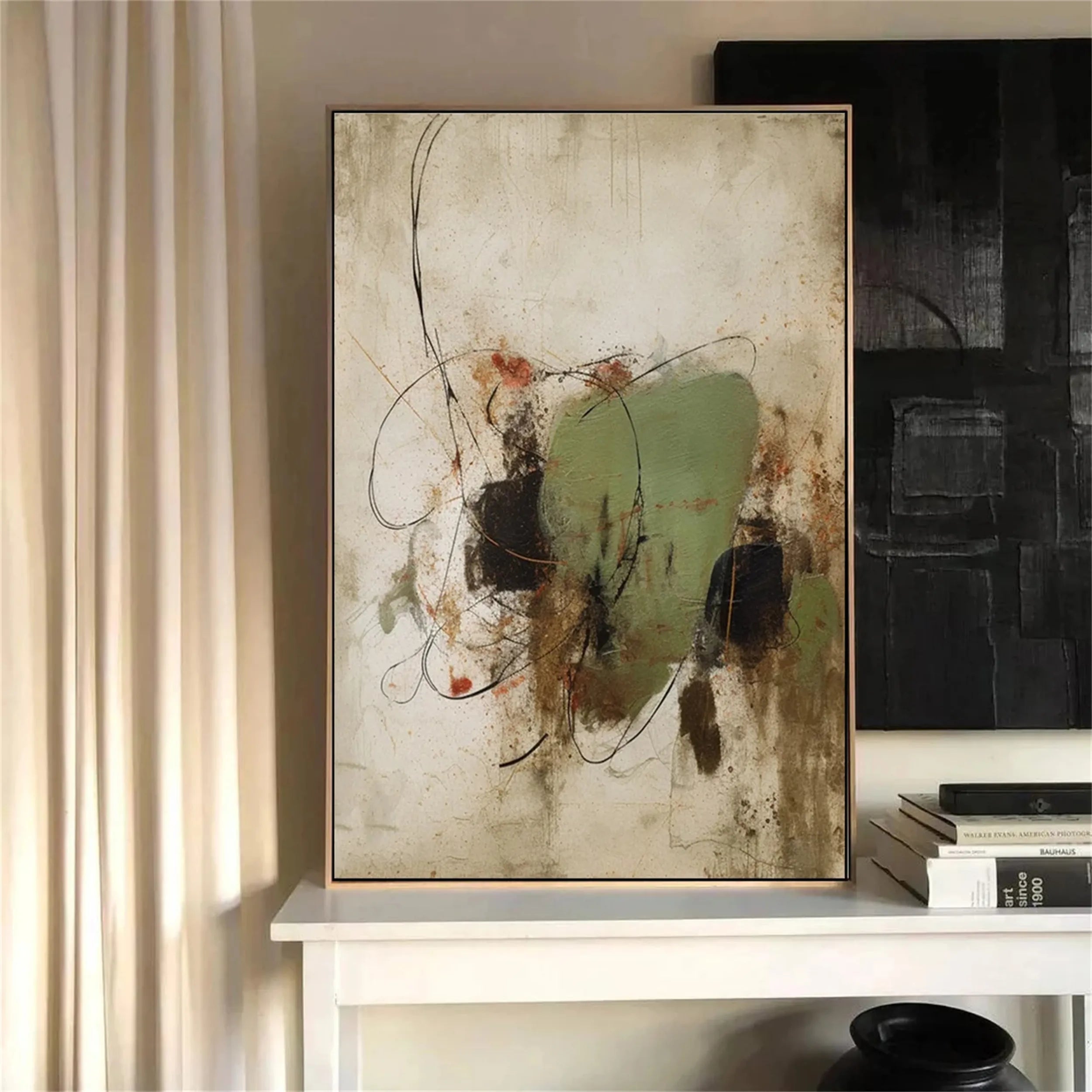 Abstract Painting #AB 110 - Modern Canvas Wall Art for Home & Office Decor | Perfect for Living Room, Bedroom, or Workspace