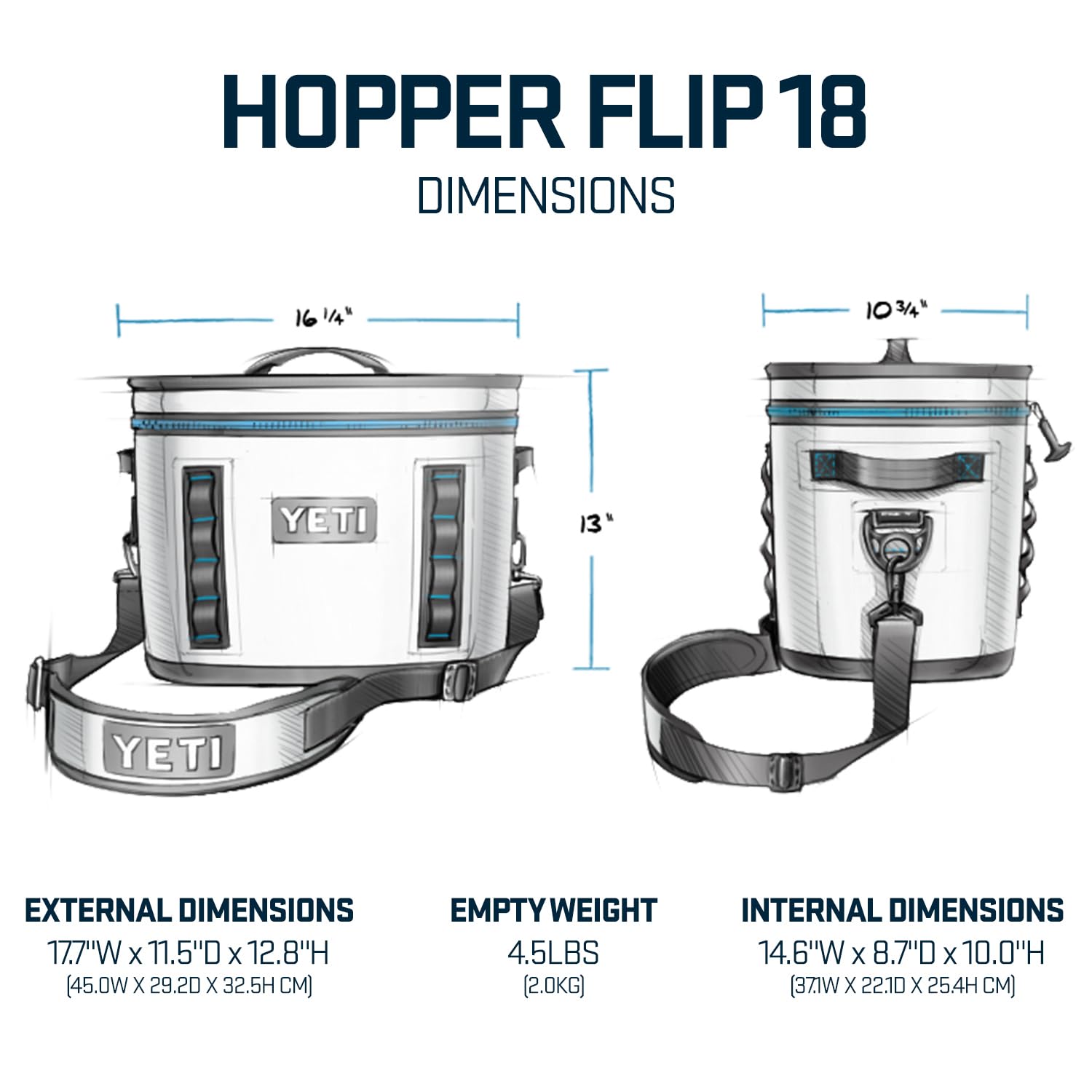 YETI Hopper Flip 18 Portable Soft Cooler - Leakproof, Insulated Lunch Box for Camping, Beach, Picnics & Outdoor Adventures