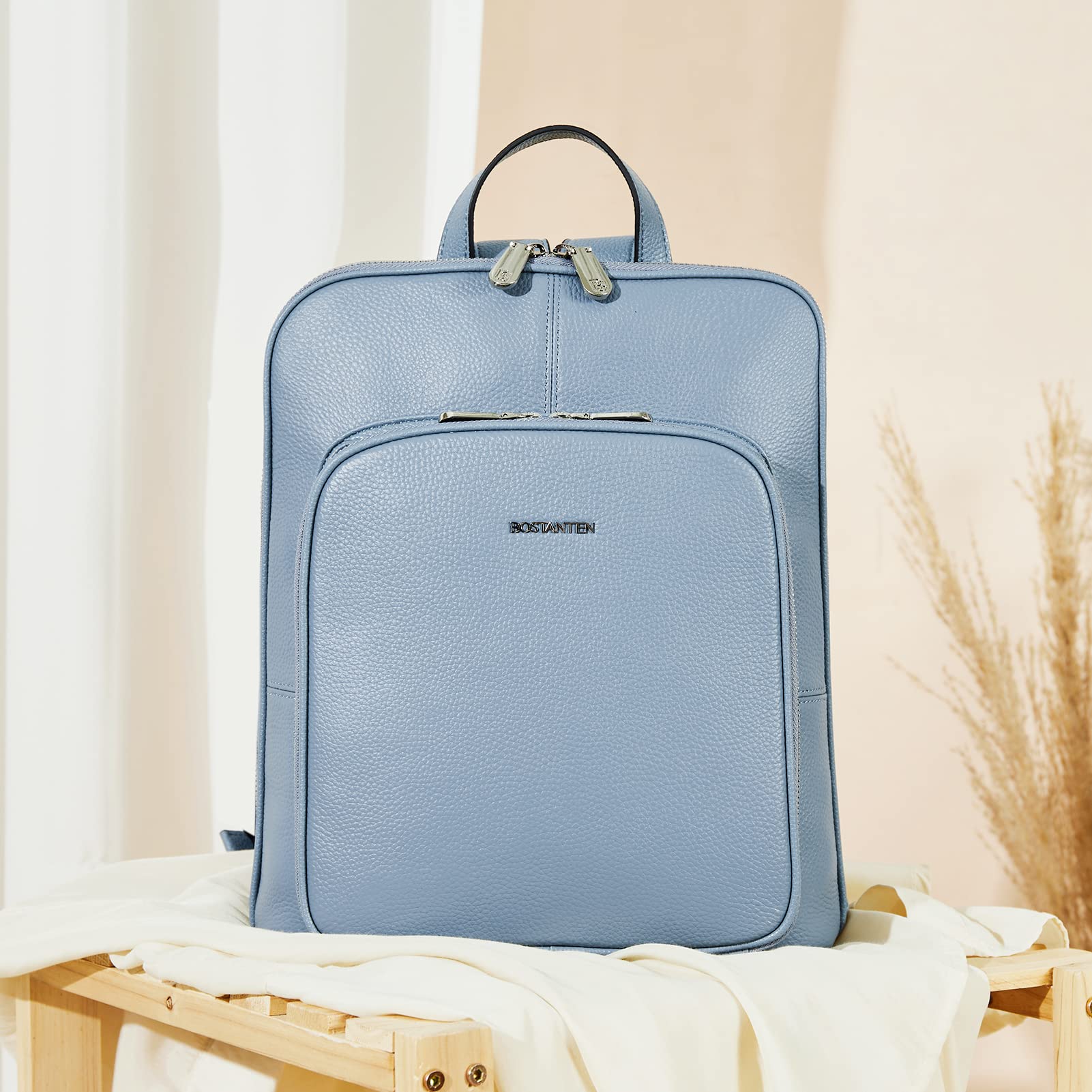 BOSTANTEN Genuine Leather Backpack Purse for Women - Stylish & Durable College Backpack, Travel Bag, Work Tote - Perfect for School, Commuting & Weekend Getaways