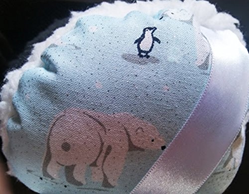 Soft Polar Bear & Penguins Fleece Powder Puff - Large Makeup Brush for Loose Powder & Setting Powder | Perfect for Professional Makeup Application & Travel Touch-Ups