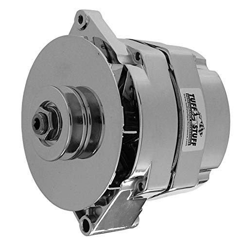 Tuff Stuff 7127NDP High Performance Polished Alternator for GM Vehicles - Compatible with Chevy, GMC, Cadillac - Perfect for Engine Upgrades & Restoration Projects