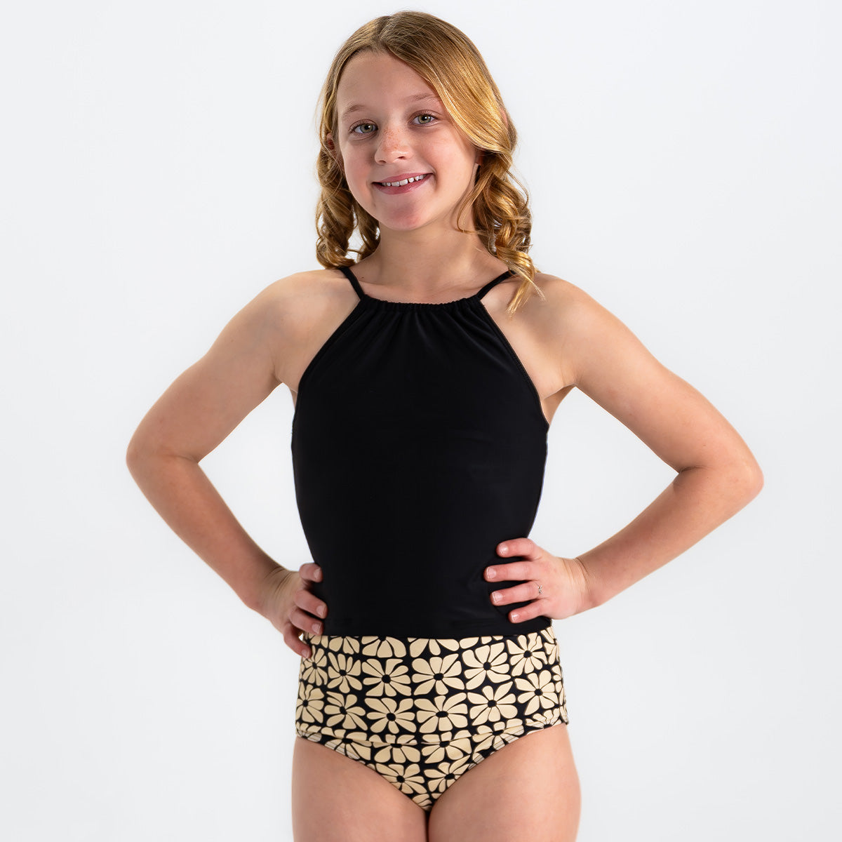 Original High Waist Leggings for Girls - Comfortable Stretchy Yoga Pants for School, Sports & Playtime