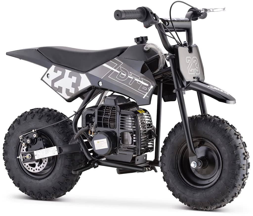 50cc Kids Pit Bike - Black 2-Stroke Gas Dirt Bike for Off-Road & Trail Riding | Youth Mini Motorcycle for Boys & Girls