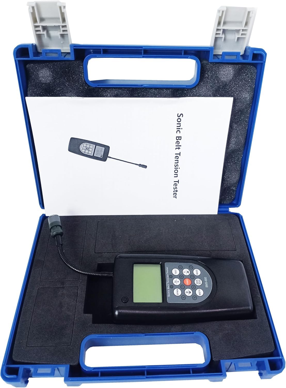 Professional Sonic Belt Tension Meter - Digital Acoustic Tensionmeter with 10Hz-680Hz Range & 20 Data Storage - Measure Transmission Belt Vibration Frequency - Ideal for Industrial Maintenance, Automotive Repair, and Conveyor Belt Systems