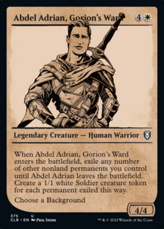 Abdel Adrian, Gorion's Ward Commander Legends Card - Battle for Baldur's Gate MTG Showcase | Perfect for Commander Decks & Magic: The Gathering Gameplay
