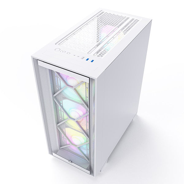 Montech AIR 1000 Premium Mid Tower ATX PC Case - Tempered Glass Side Panel, Swivel Design, 3x140mm + 1x120mm ARGB Fans Included - Perfect for Gaming Rigs & High-Performance Builds