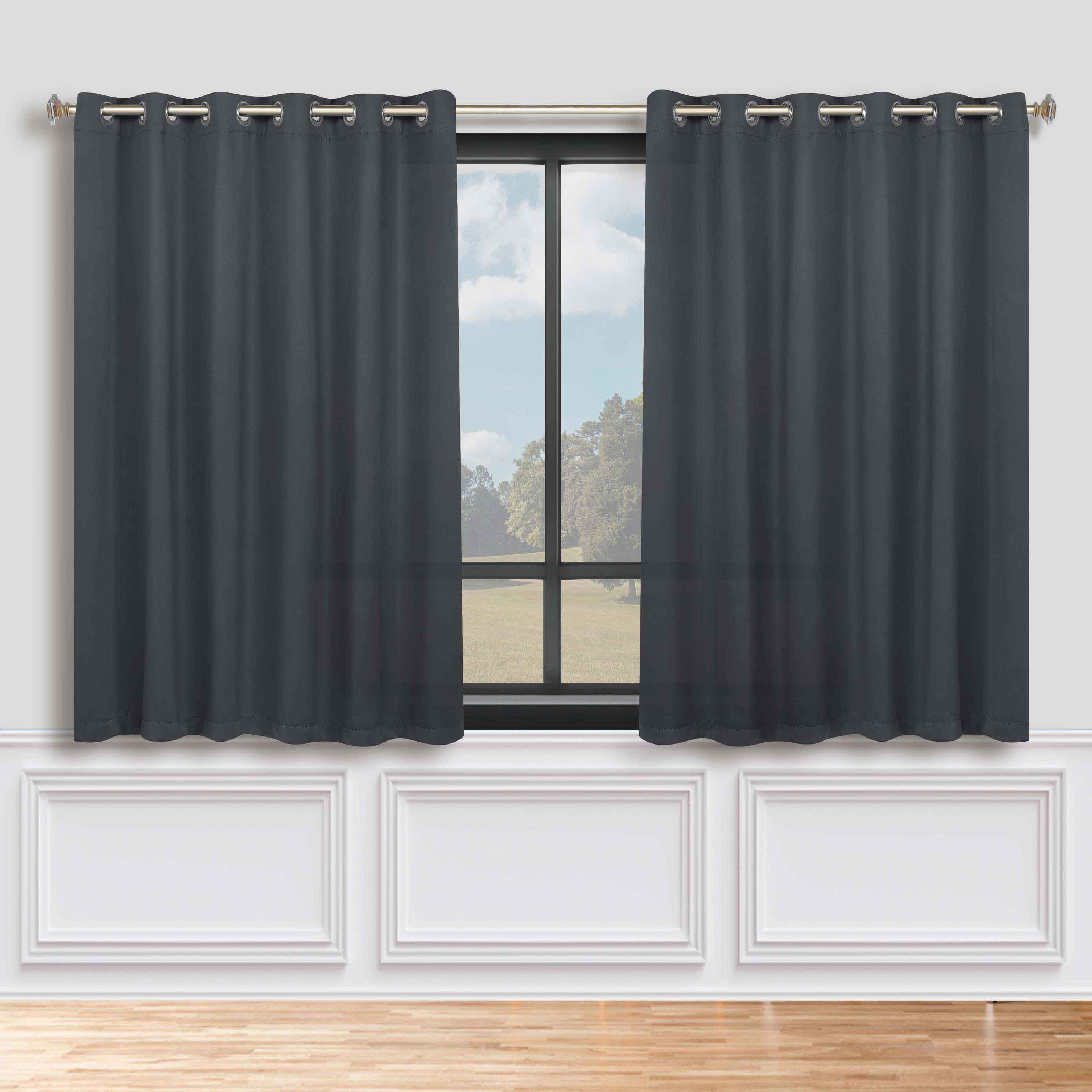 Machine Washable Blackout Curtains Set of 2 - Solid Color Room Darkening Window Treatments for Bedroom & Nursery - Blocks Light & Noise for Better Sleep