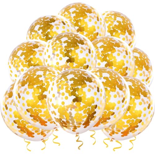 Gold Confetti Balloons