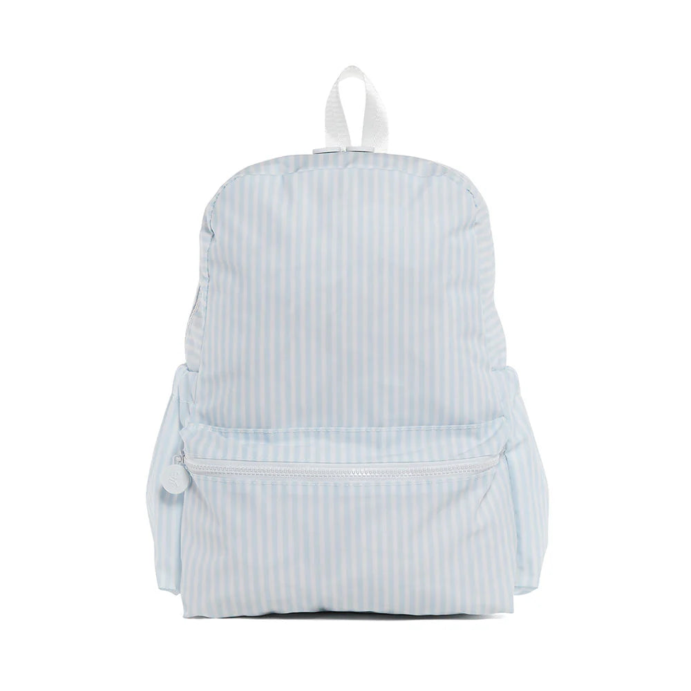 TRVL Design Backpacker Pimlico Stripe Blue Travel Backpack - Lightweight Durable Carry-On for Hiking, Camping & Airplane Travel