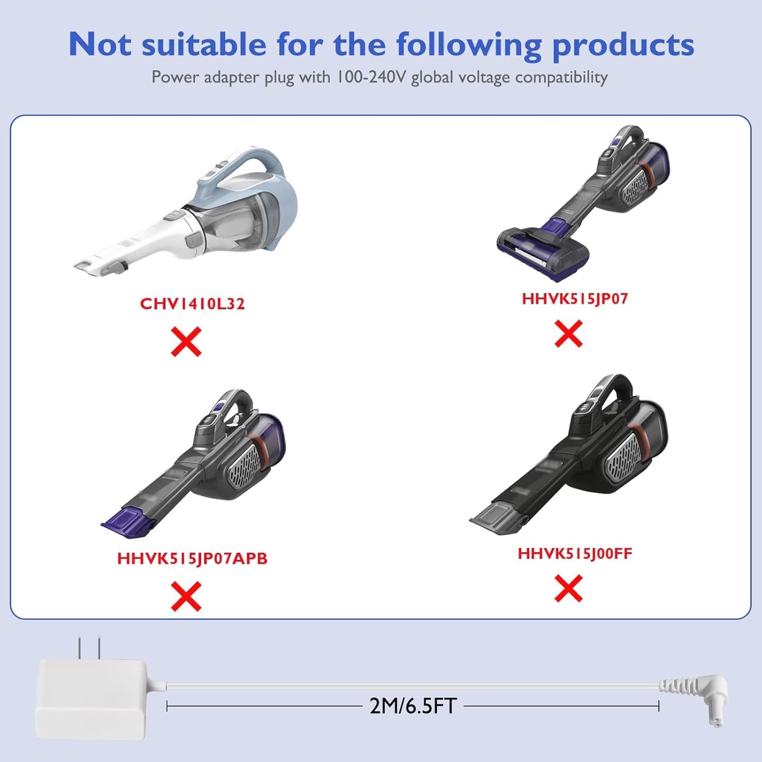 Black and Decker Handheld Vacuum Charger Replacement - Compatible with HHVJ315JD10, HHVJ315JMF71, HHVK320J61, HHVK320J10 Models (90602522-01 N561340) - Power Supply Cord for Quick Charging - Perfect for Home, Car, and Office Cleaning