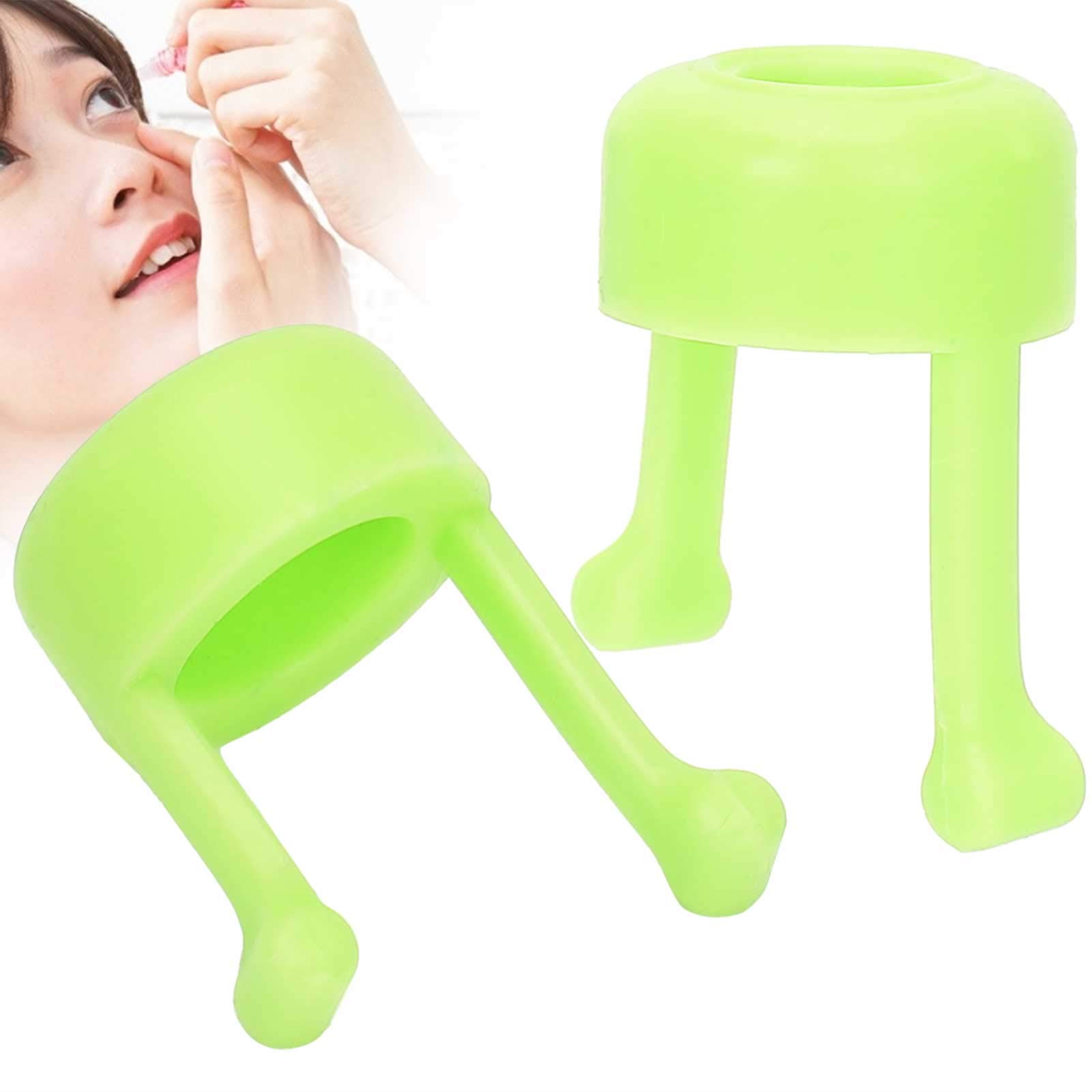 Portable Eye Drop Bottles with Holder - 2 Pack Green Travel-Sized Eye Drop Containers for Dry Eyes & Contact Lens Care - Perfect for Travel, Office & Home Use