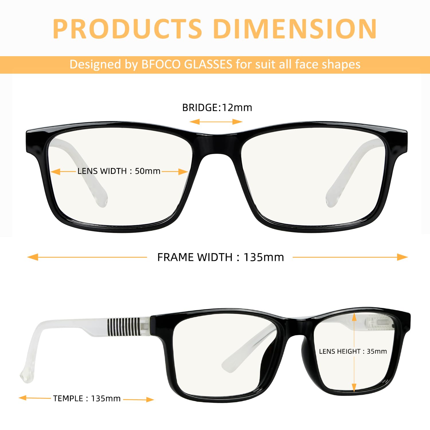 BFOCO Progressive Multifocal Reading Glasses for Women & Men - Blue Light Blocking Computer Glasses with Spring Hinge - Vintage Style Readers for Office, Reading & Screen Use