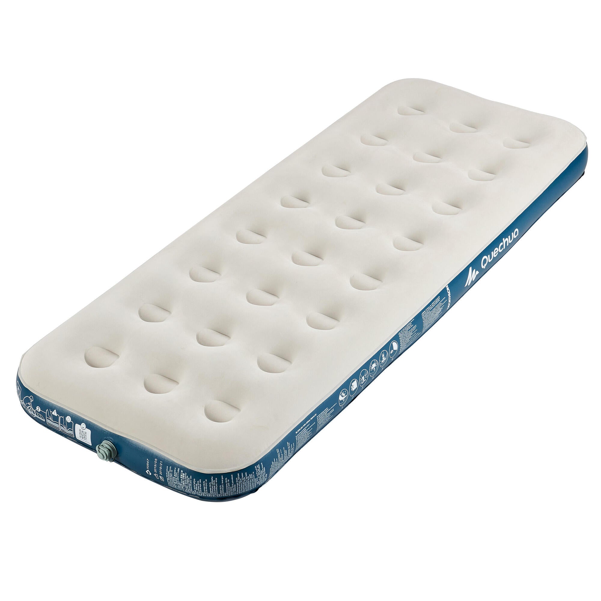 Quechua Air Basic Inflatable Mattress - Lightweight & Compact 1-Person Camping Air Bed for Backpacking, Hiking & Outdoor Adventures