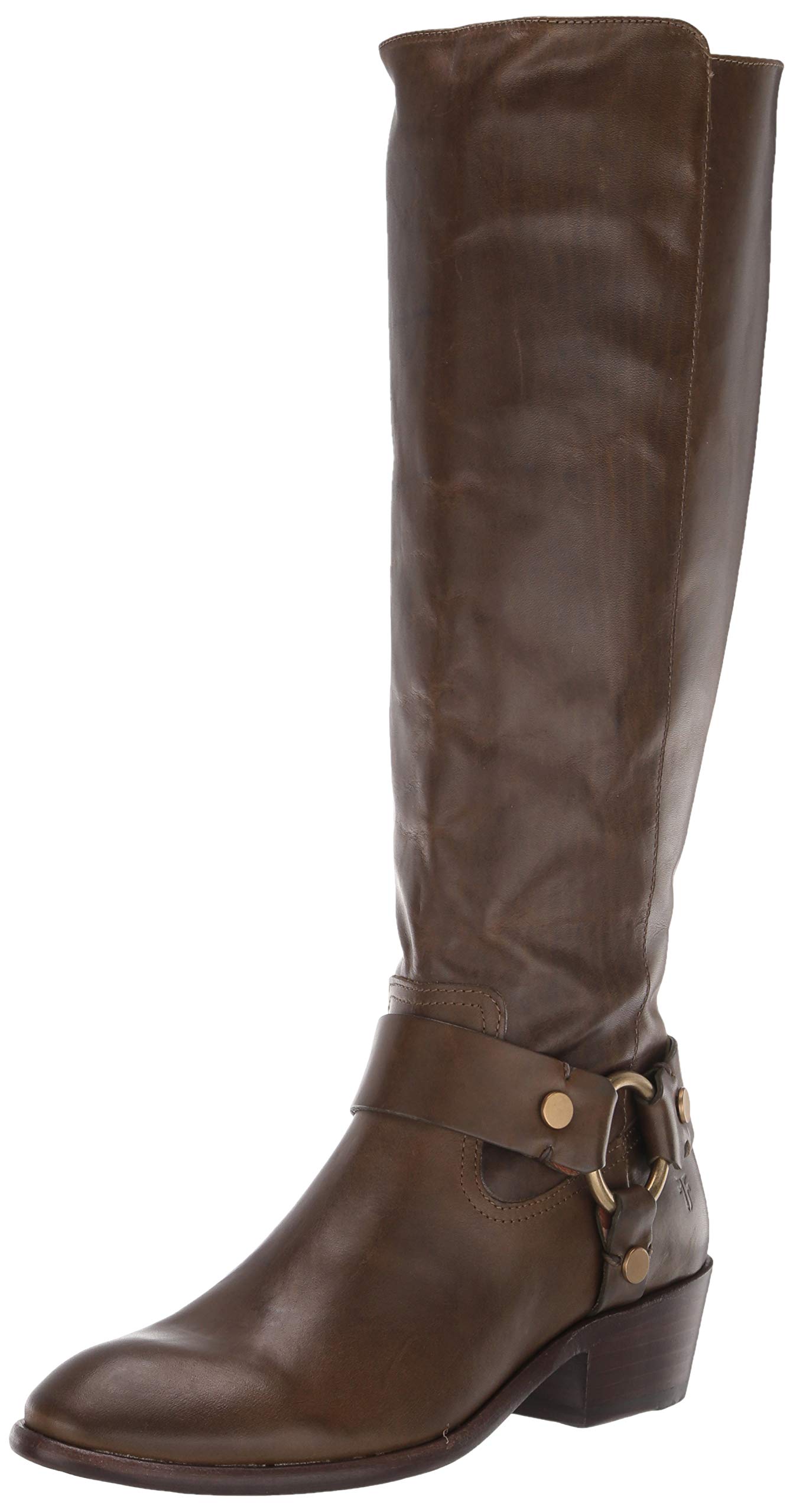 Frye Women's Carson Harness Tall Western Boots - Genuine Leather Cowgirl Riding Boots for Country Style & Outdoor Adventures
