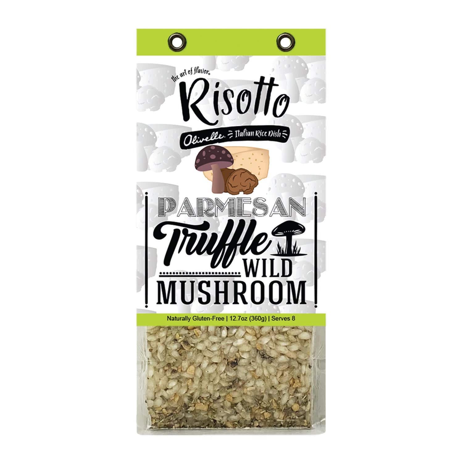 Olivelle Parmesan Truffle Wild Mushroom Risotto Mix - Gourmet Italian Rice Dish for Dinner Parties & Romantic Meals
