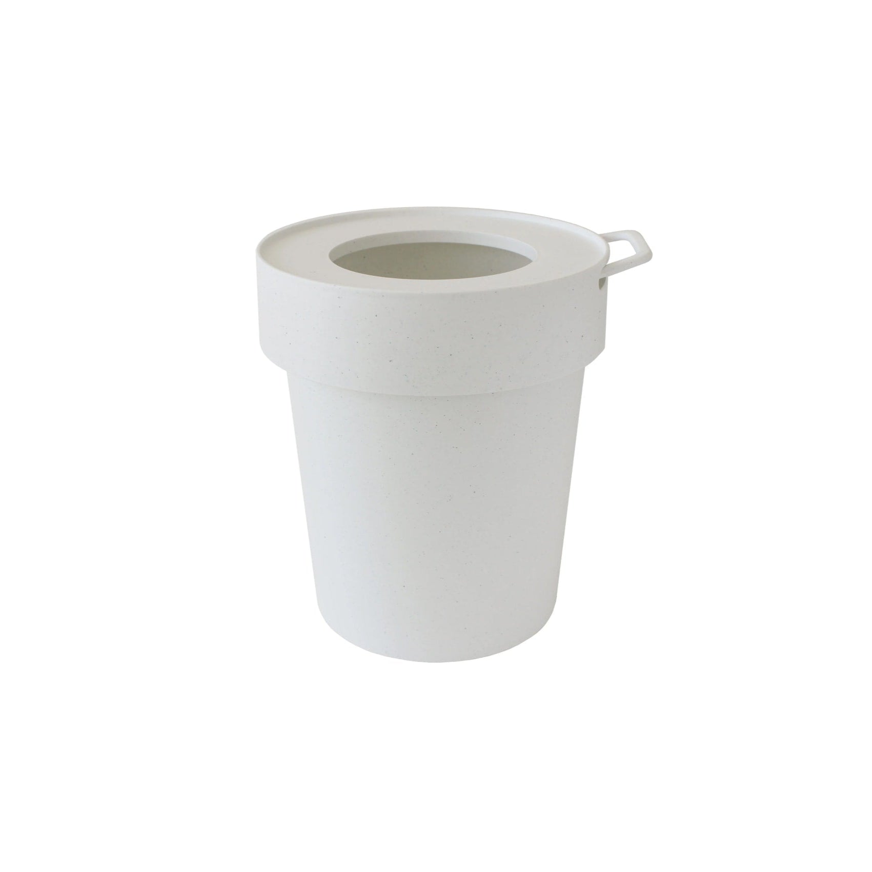 HACHIMAN KASEI Small 5L White Kitchen Trash Can - Compact Countertop Garbage Bin for Bathroom, Office & Dorm Room Waste Disposal