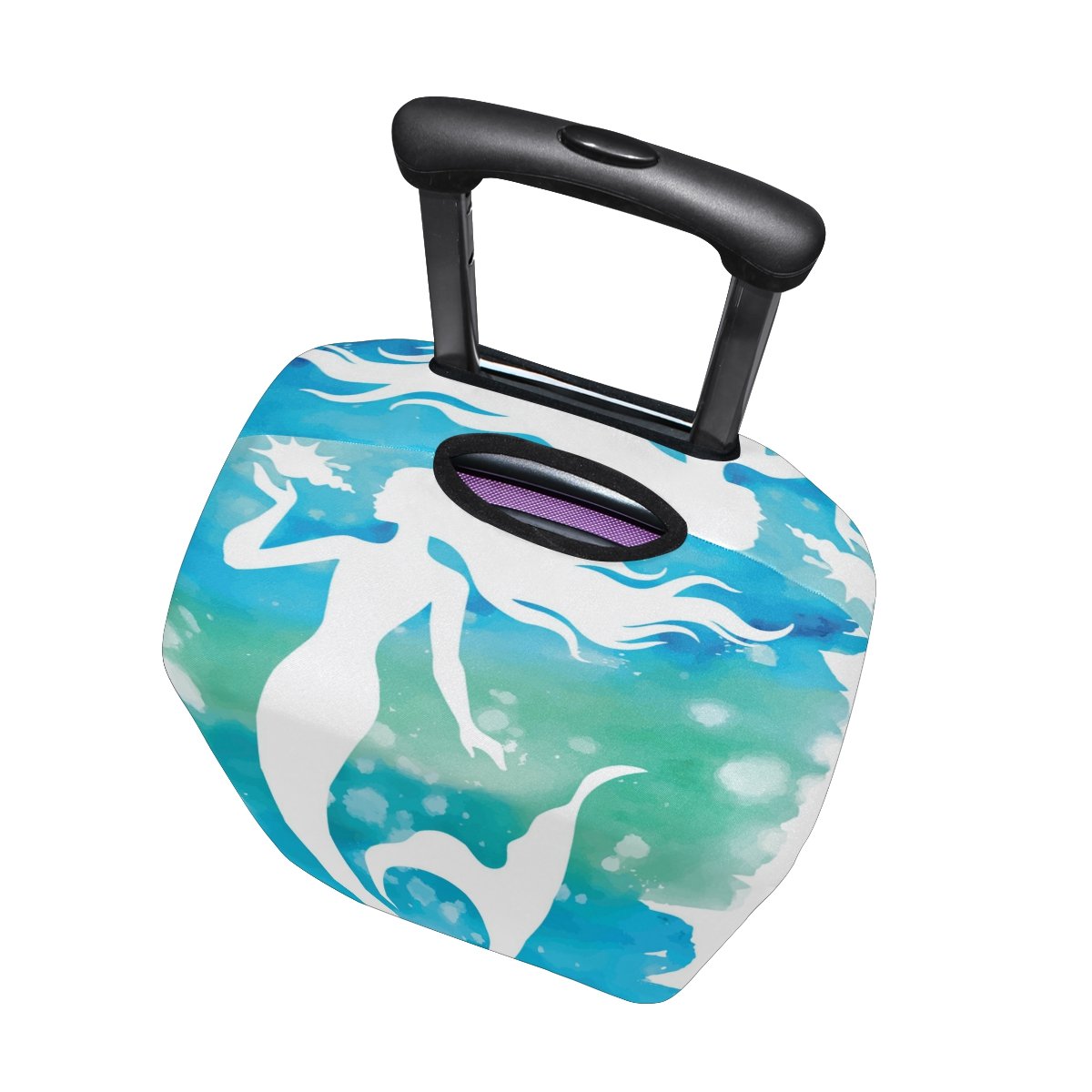 U LIFE Artist Cute Blue Mermaid Luggage Suitcase Cover Protector - Waterproof Travel Bag Protector for Men & Women - Perfect for Airplane, Cruise, and Vacation Travel Accessories