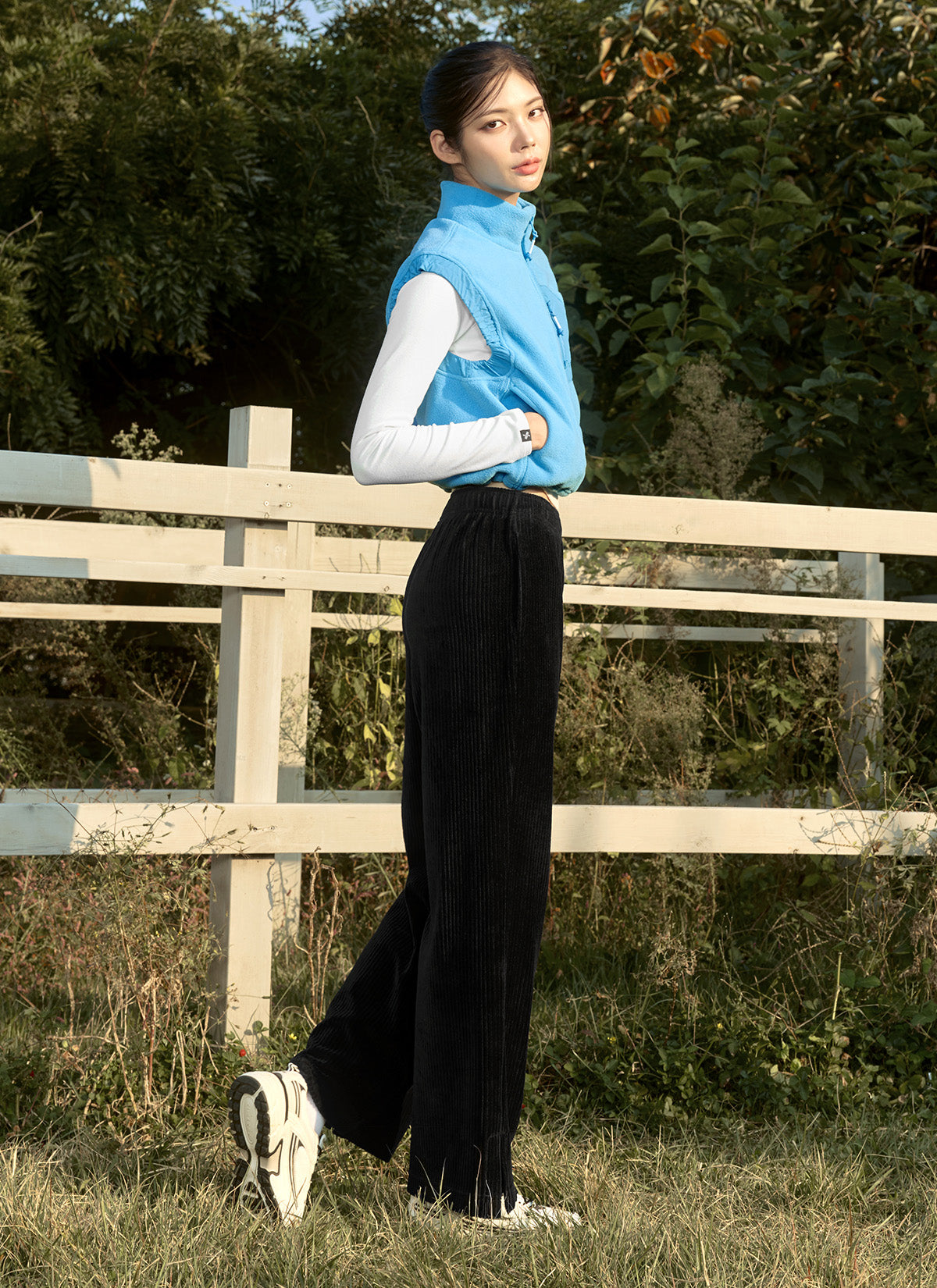 Velvet Corduroy Wide Leg Pants for Women - High Waisted Comfortable Lounge Pants for Casual Wear & Home Relaxation