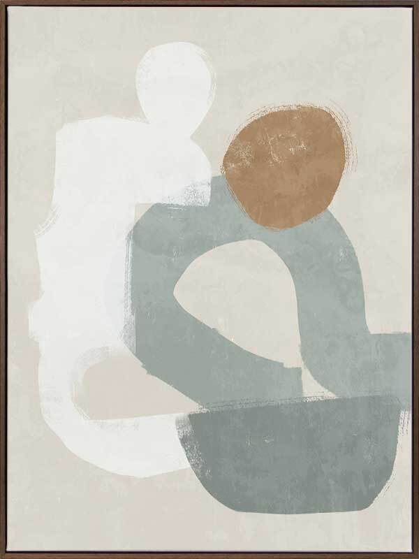 At Ease Light Teal Canvas Art Print - Modern Wall Decor for Living Room, Bedroom & Office - Perfect for Home & Office Decor